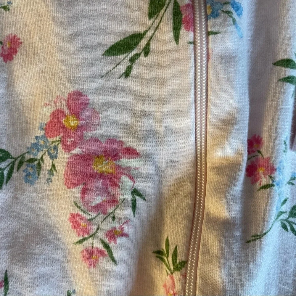 The Children’s Place | Pink Floral Zippered Footie Pj | 6-9 mo